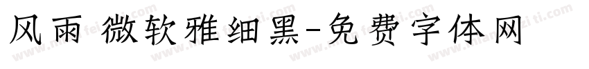 风雨 微软雅细黑字体转换